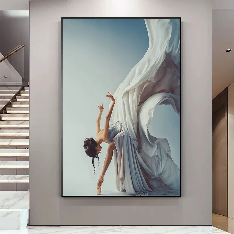 Interior Design House - 현대 발레 댄스 소녀 캔버스 회화