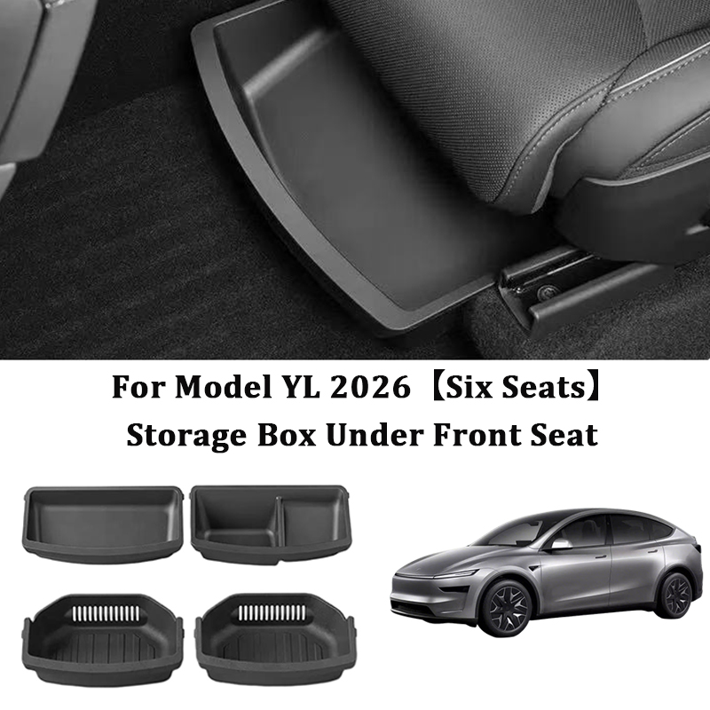 Interior Design Mockup - 테슬라 2026 모델 YL 6인승용 시트밑