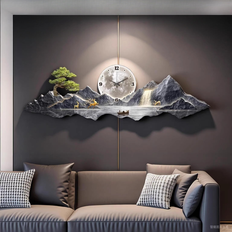 고급스러운 조명 벽시계, 거실 욕실 무소음 디자인 인테 - Interior Design Living Room And Kitchen 리뷰 및 가격