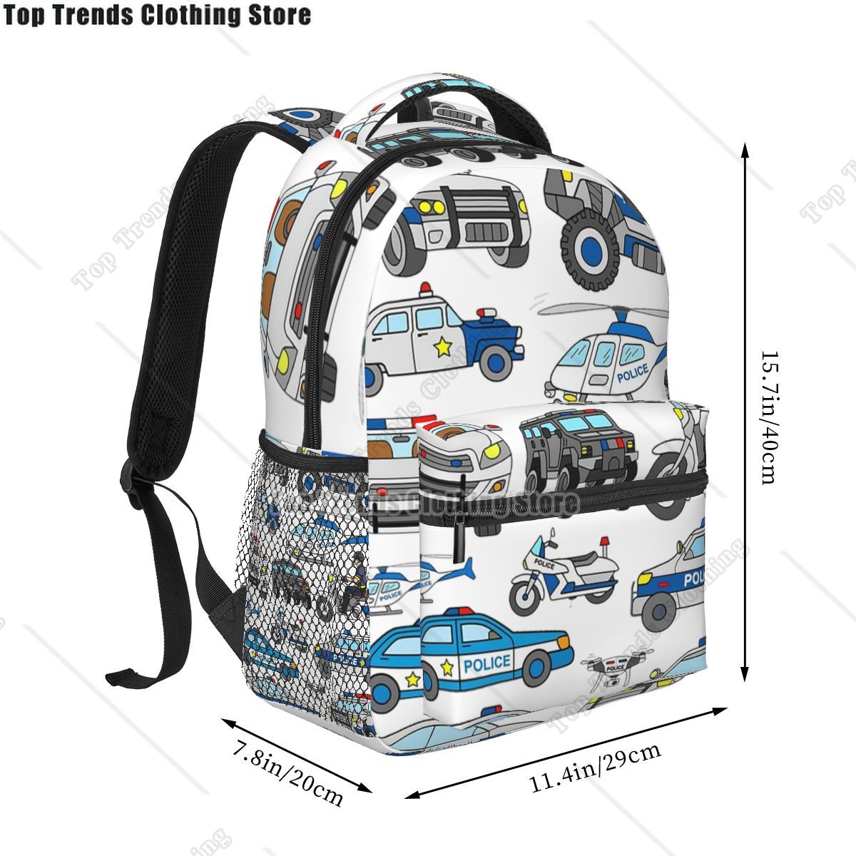 경찰 자동차 디자인 배낭 소년 소녀 Bookbag 학생 - Interior Design Whimsical 리뷰 및 가격