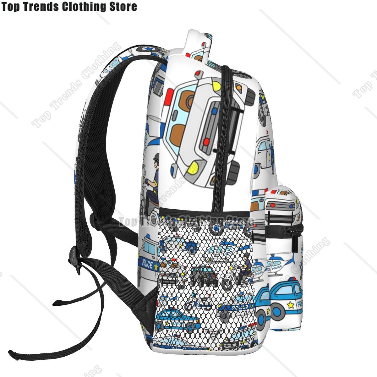 경찰 자동차 디자인 배낭 소년 소녀 Bookbag 학생 - Interior Design Whimsical 리뷰 및 가격