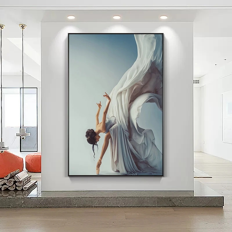 현대 발레 댄스 소녀 캔버스 회화 우아한 댄서 벽 아트 - Interior Design House 리뷰 및 가격