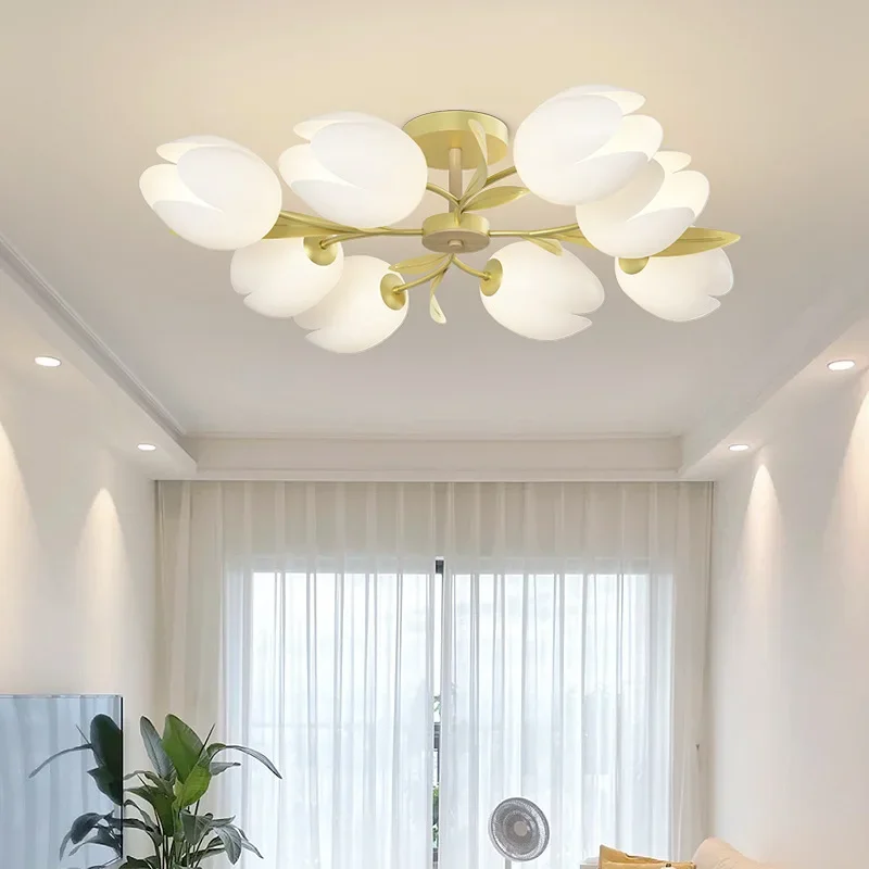 꽃 디자인 샹들리에 현대 침실 LED 천장 조명 거실  - Interior Design Living Room And Kitchen 리뷰 및 가격