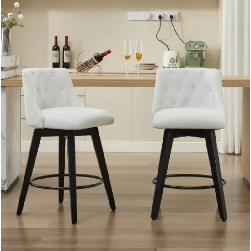 모던 스타일 패브릭 바 스툴 검정색 다리 현대적인 인테 - Interior Design Living Room And Kitchen 리뷰 및 가격